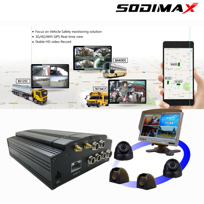 MDVR Video Recording,H.264 GPS Mobile DVR,anti vibration 4 Channel Mobile DVR(图1)